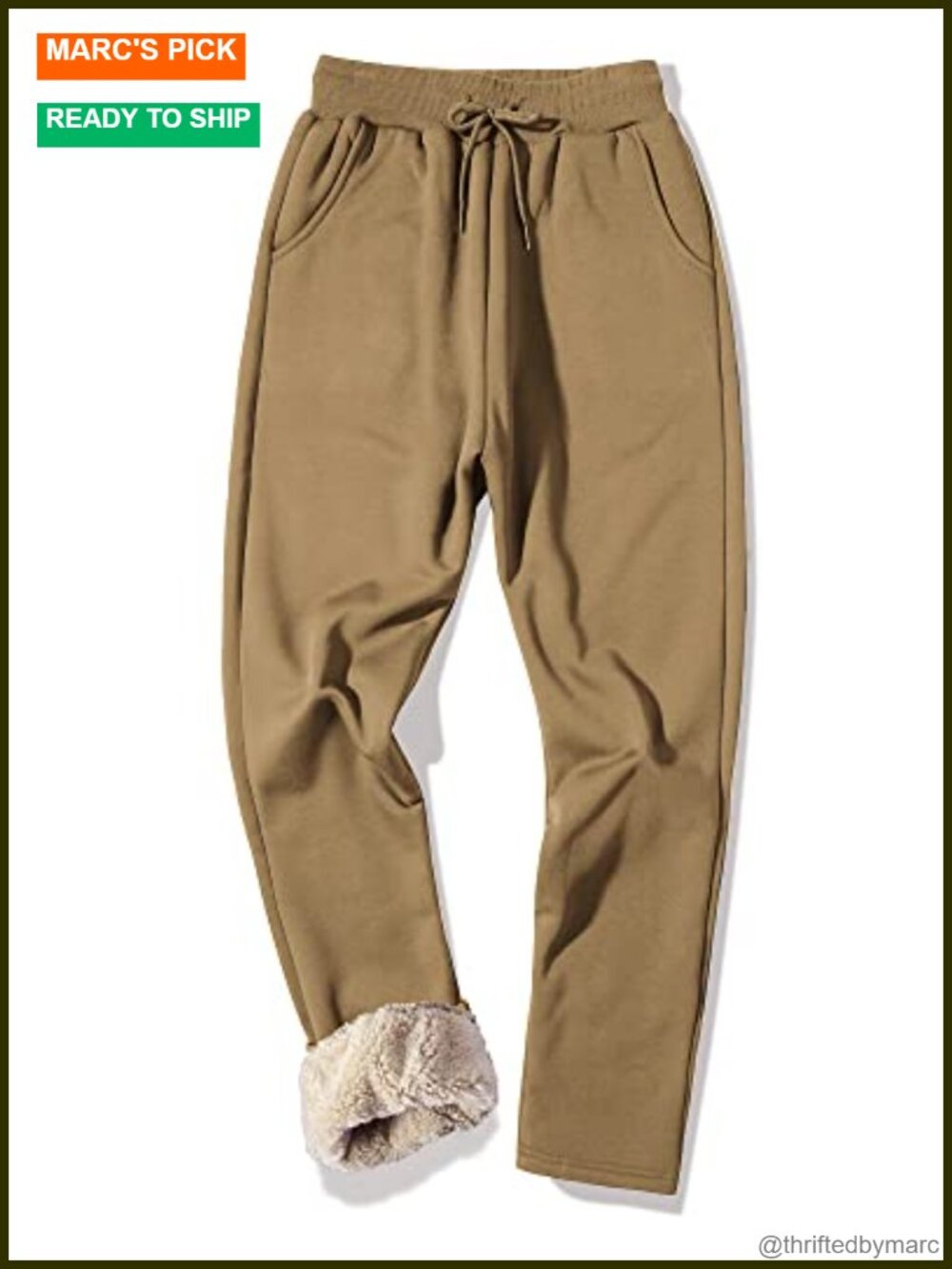 Men's Thermal Fleece Lined Jogger Pants Winter Warm Sweatpants